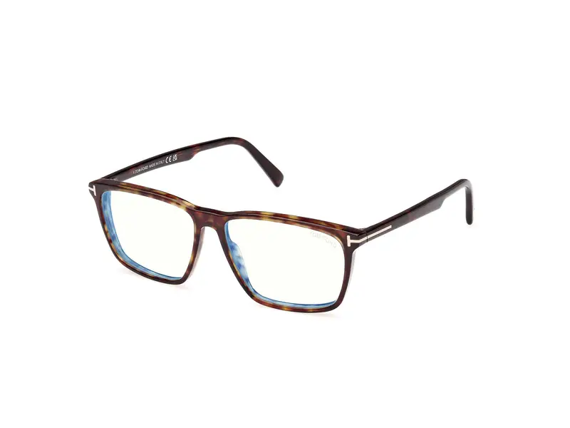 TOM FORD Uomo FT5959-B 52 Montature da vista Acetato Havana  Squadrata Normale