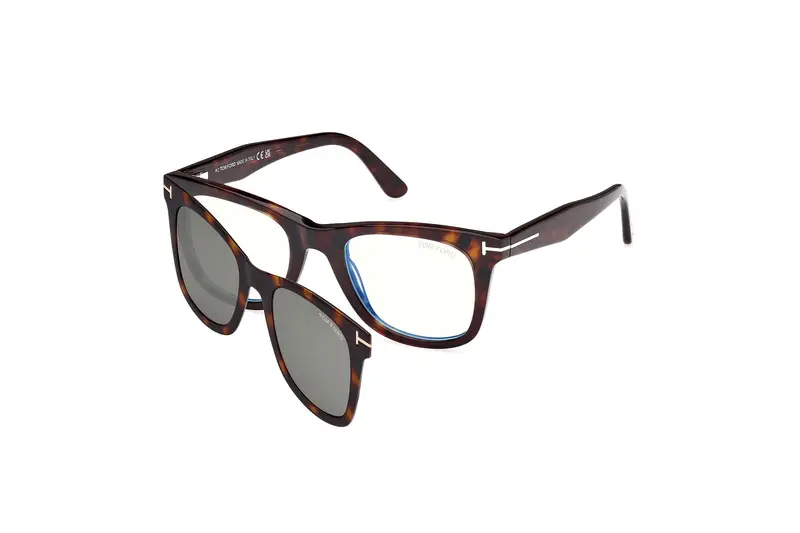 TOM FORD Uomo FT5970-B 52 Montature da vista Acetato Havana  Squadrata Normale