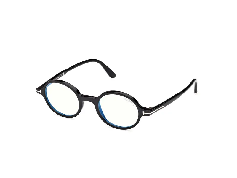 TOM FORD Uomo FT5975-B 1 Montature da vista Acetato Nero Rotonda Normale