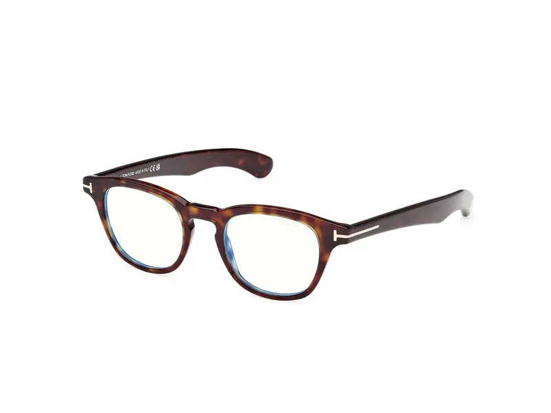 TOM FORD Uomo FT5976-B 52 Montature da vista Acetato Havana Rotonda Normale