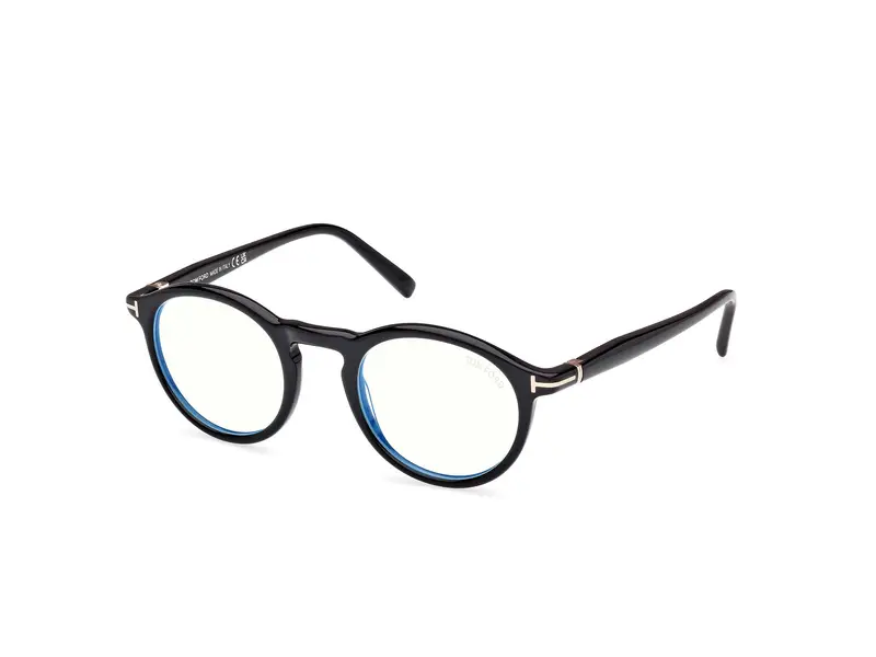 TOM FORD Uomo FT5979-B 1 Montature da vista Acetato Nero Rotonda Normale