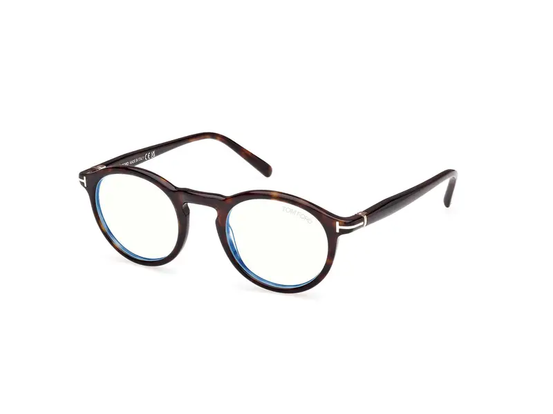 TOM FORD Uomo FT5979-B 52 Montature da vista Acetato Havana Rotonda Normale