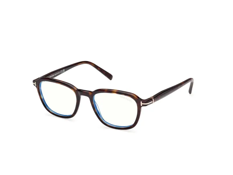 TOM FORD Uomo FT5980-B 52 Montature da vista Acetato Havana Squadrata Normale