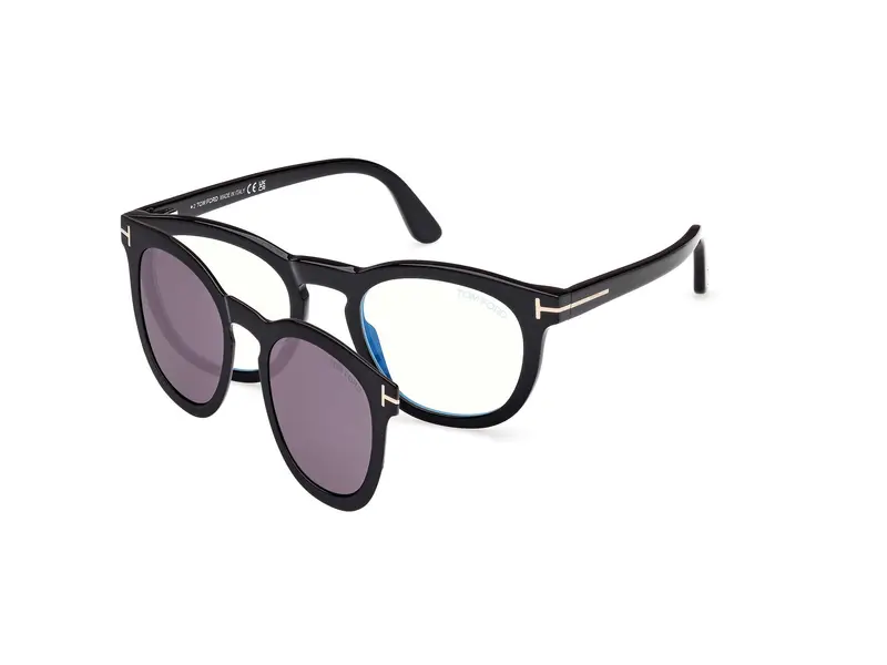 TOM FORD Uomo FT5993-B 1 Montature da vista Acetato Nero Rotonda Normale