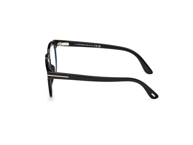 TOM FORD Uomo FT5993-B 1 Montature da vista Acetato Nero Rotonda Normale miniatura 2