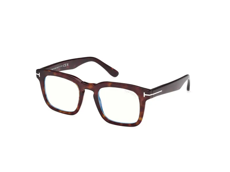 TOM FORD Uomo FT6025-B 52 Montature da vista Acetato Havana Squadrata Normale
