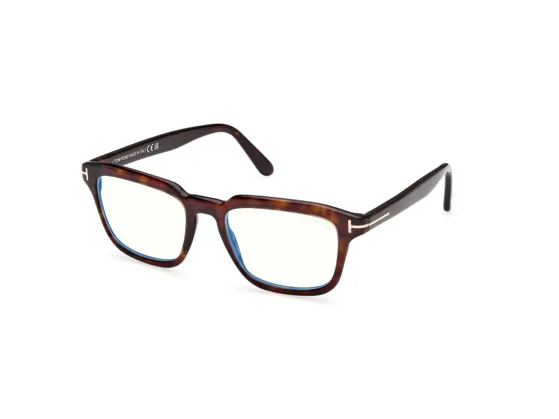 Uomo FT6032-B 52 Montature da vista Acetato Havana Squadrata Normale