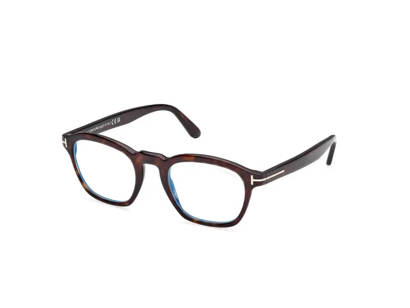 TOM FORD Uomo FT6033-B 52 Montature da vista Acetato Havana  Rotonda Normale