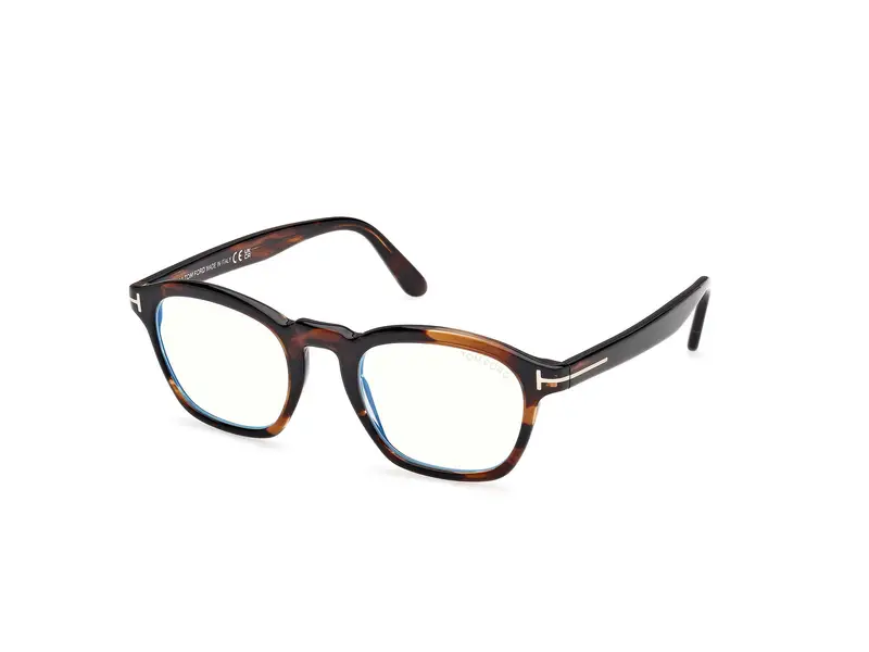 TOM FORD Uomo FT6033-B 56 Montature da vista Acetato Havana  Rotonda Normale
