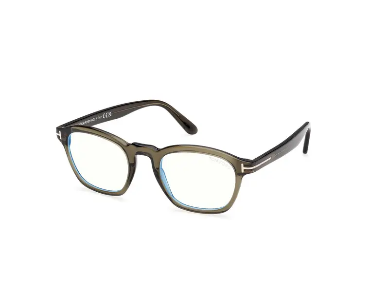 TOM FORD Uomo FT6033-B 96 Montature da vista Acetato Verde  Rotonda Normale
