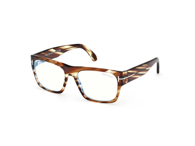 TOM FORD Uomo FT6035-B 55 Montature da vista Acetato Havana  Squadrata Normale