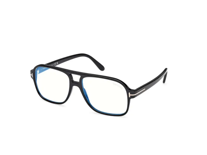 Uomo FT6058-B 001 Montature da vista Acetato Nero Squadrata Normale