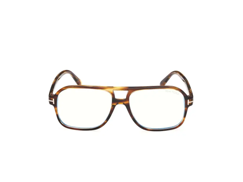 Uomo FT6058-B 055 Montature da vista Acetato Havana Squadrata Normale miniatura 2