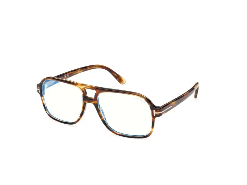 Uomo FT6058-B 055 Montature da vista Acetato Havana Squadrata Normale