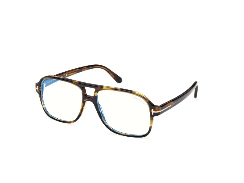 Uomo FT6058-B 056 Montature da vista Acetato Havana Squadrata Normale