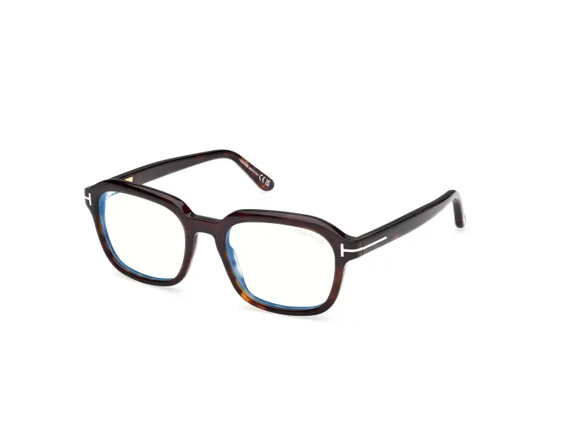 Uomo FT6060-B 052 Montature da vista Acetato Havana Squadrata Normale