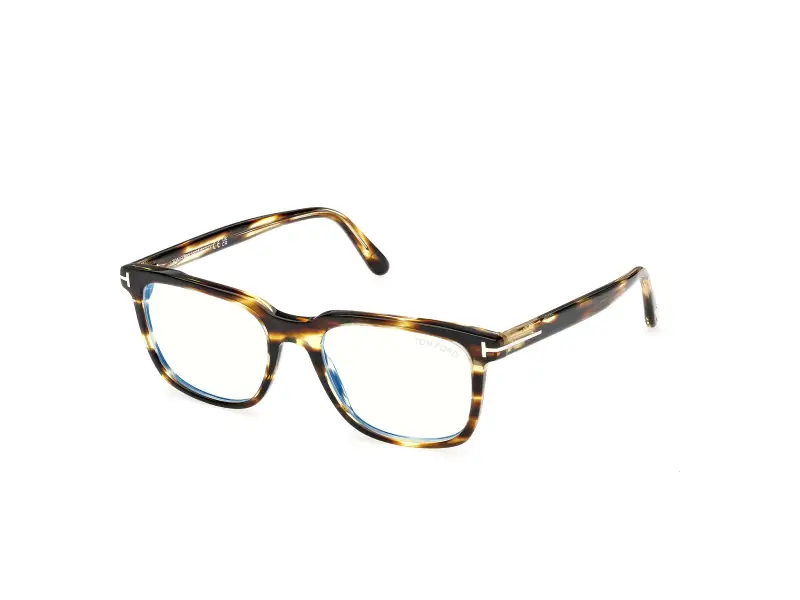 Uomo FT6080-B 055 Montature da vista Acetato Havana Squadrata Normale