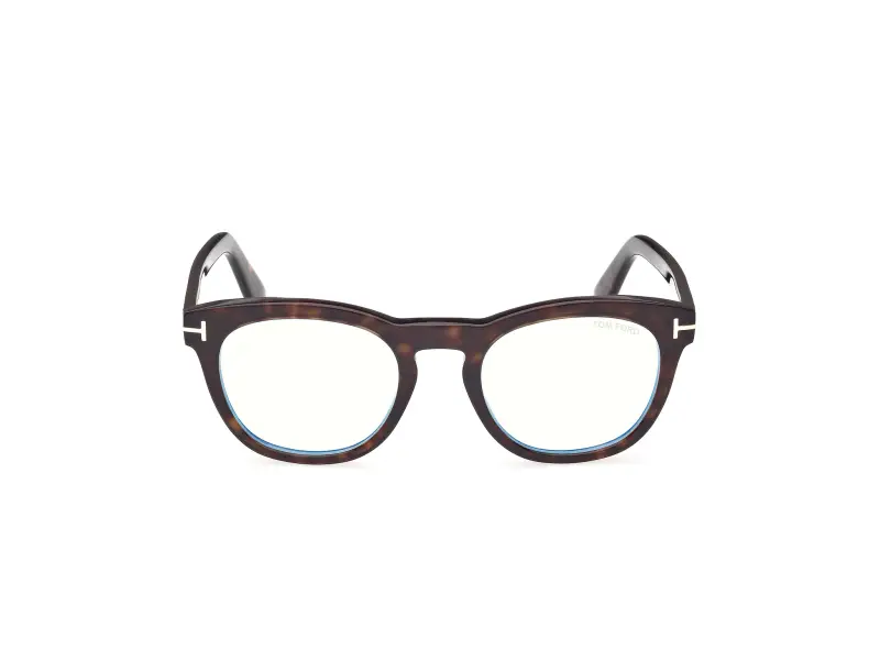 Uomo FT6081-B 052 Montature da vista Acetato Havana Rotonda Normale miniatura 2