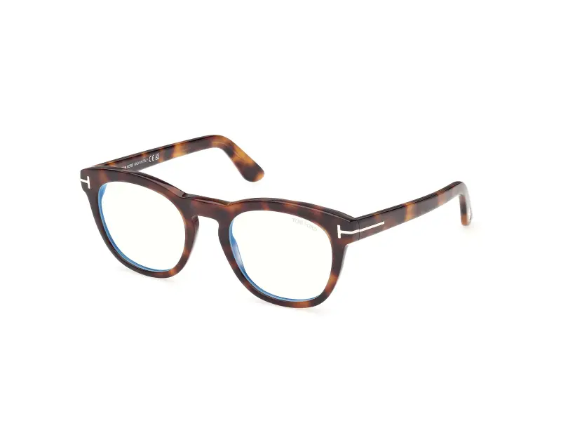 Uomo FT6081-B 053 Montature da vista Acetato Havana Rotonda Normale