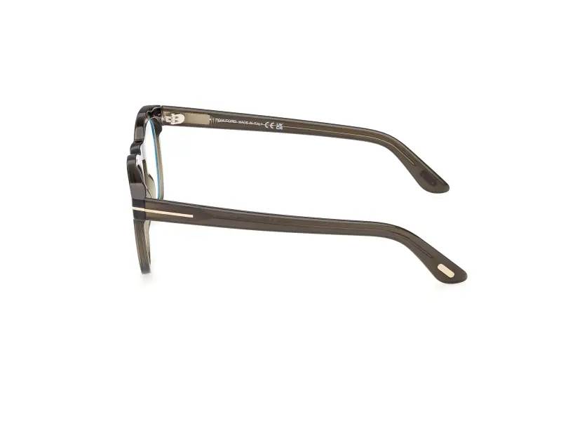 Uomo FT6081-B 098 Montature da vista Acetato Verde Rotonda Normale miniatura 3