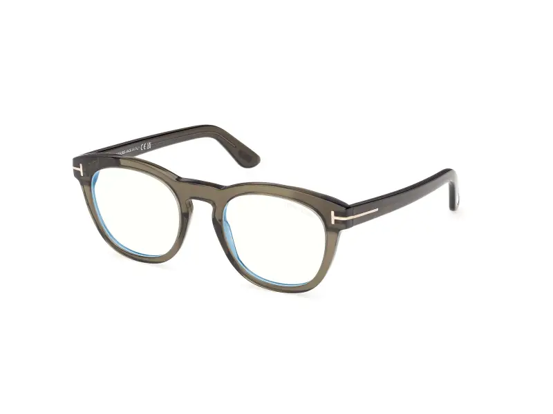 Uomo FT6081-B 098 Montature da vista Acetato Verde Rotonda Normale