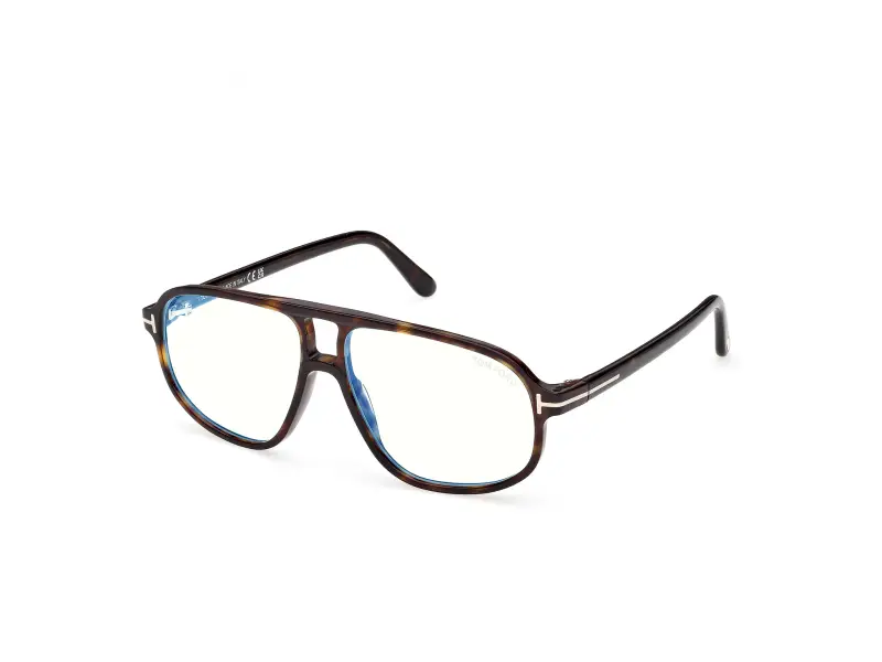 Uomo FT6082-B 052 Montature da vista Acetato Havana Squadrata Normale