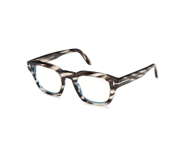 Uomo FT6083-B 055 Montature da vista Acetato Havana Squadrata Normale