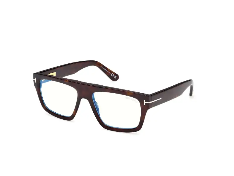 Uomo FT6084-B 052 Montature da vista Acetato Havana Squadrata Normale