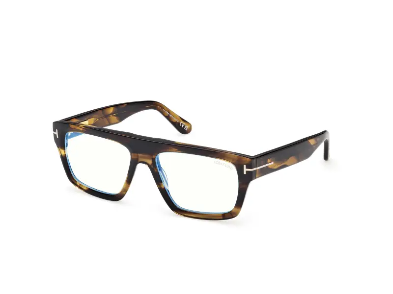 Uomo FT6084-B 056 Montature da vista Acetato Havana Squadrata Normale
