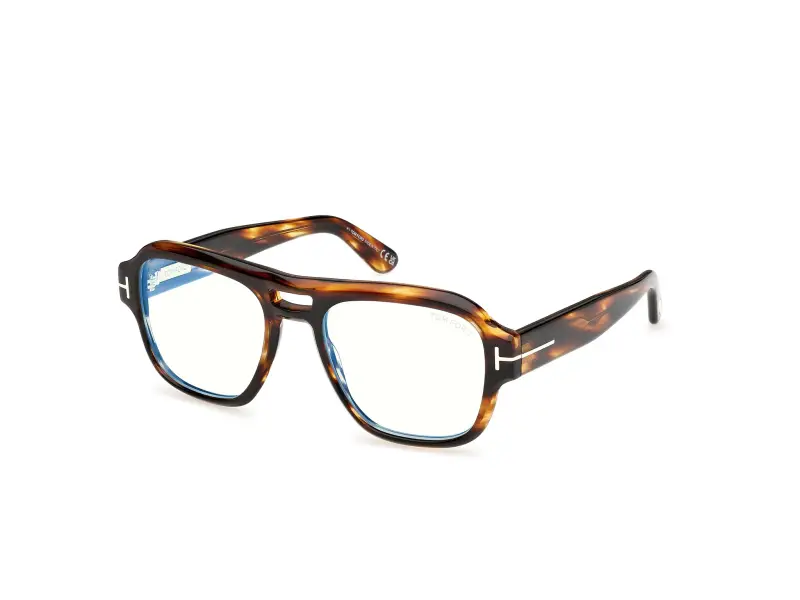 Uomo FT6085-B 055 Montature da vista Acetato Havana Squadrata Normale