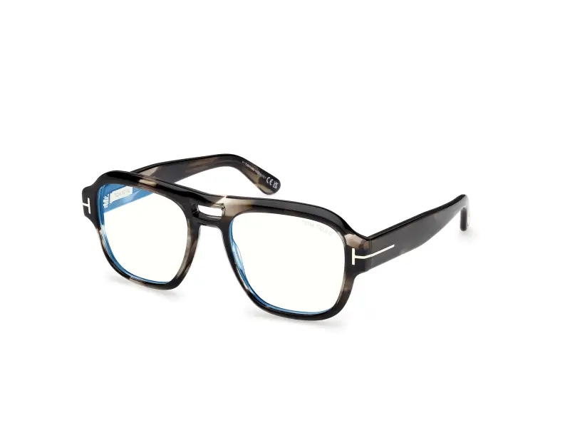 Uomo FT6085-B 056 Montature da vista Acetato Havana Squadrata Normale