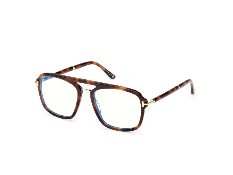 Uomo FT6086-B 053 Montature da vista Acetato Havana Squadrata Normale