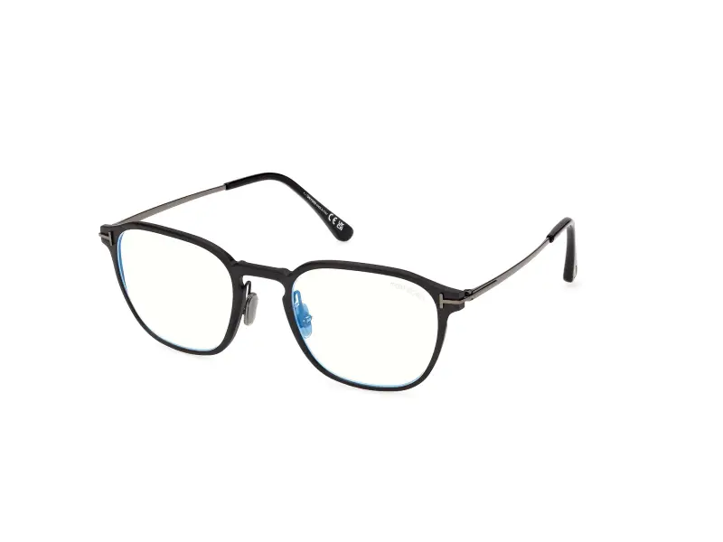 Uomo FT6087-B 005 Montature da vista Metallo Nero Squadrata Normale