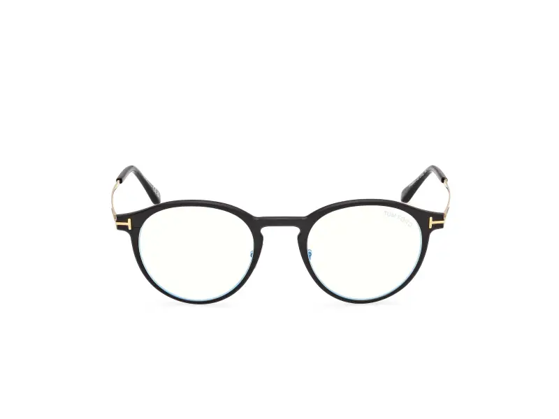 Uomo FT6088-B 002 Montature da vista Metallo Nero Rotonda Normale miniatura 2