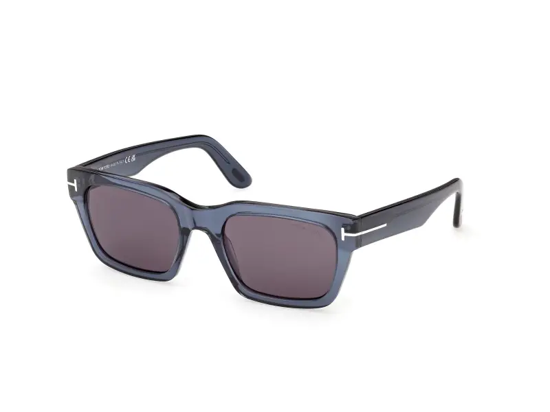 Uomo TOM FORD FT1333 ANDY-02 90A Occhiali da sole Acetato Blu Fumo Squadrata Normale