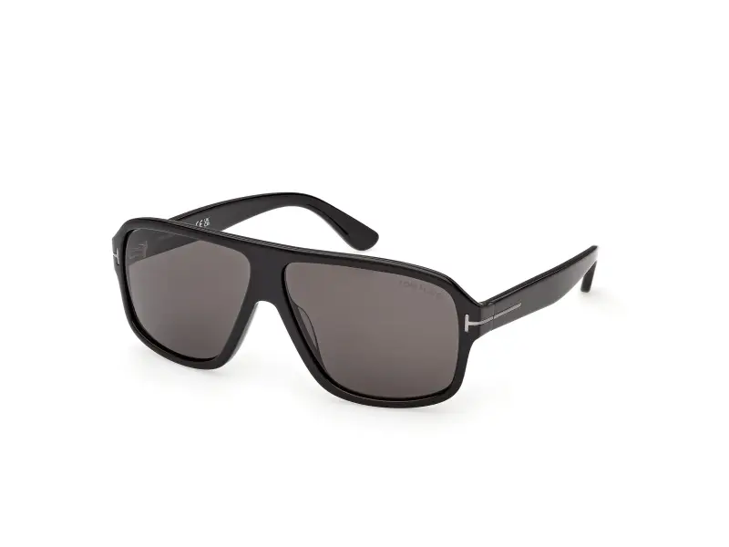 Uomo TOM FORD FT1335-N WILLIAM-02 01A Occhiali da sole Acetato Nero Fumo Squadrata Normale