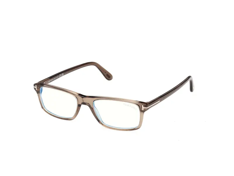 Uomo TOM FORD FT6119-B 048 Montature da vista Acetato Marrone Squadrata Normale