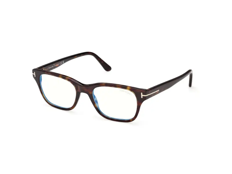 Uomo TOM FORD FT6120-B 052 Montature da vista Acetato Havana Squadrata Normale