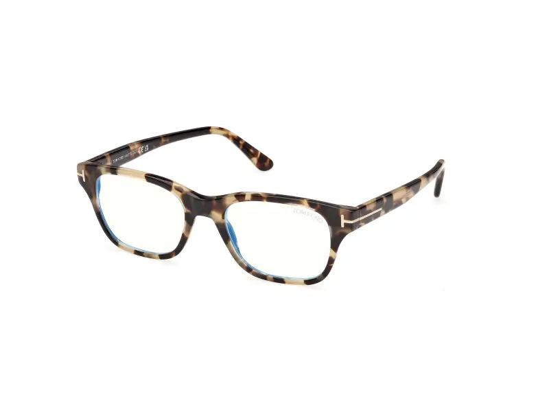 Uomo TOM FORD FT6120-B 055 Montature da vista Acetato Havana Squadrata Normale