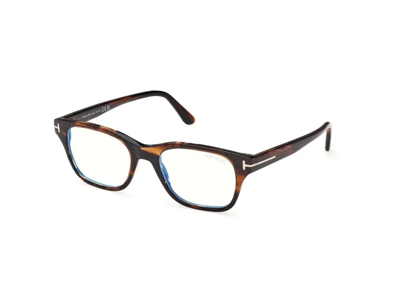 Uomo TOM FORD FT6120-B 056 Montature da vista Acetato Havana Squadrata Normale