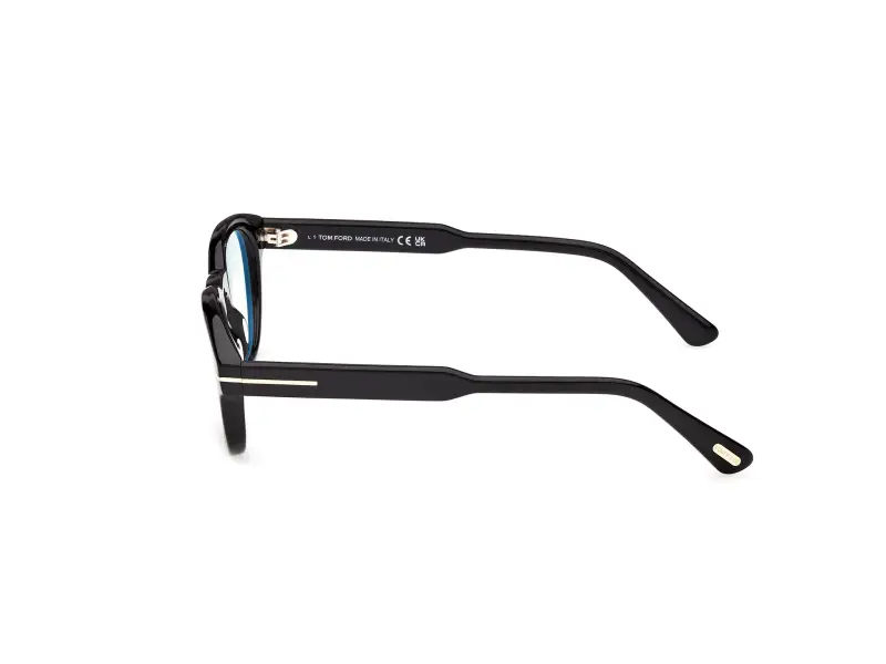 Uomo TOM FORD FT6121-B 001 Montature da vista Acetato Nero Rotonda Normale miniatura 3