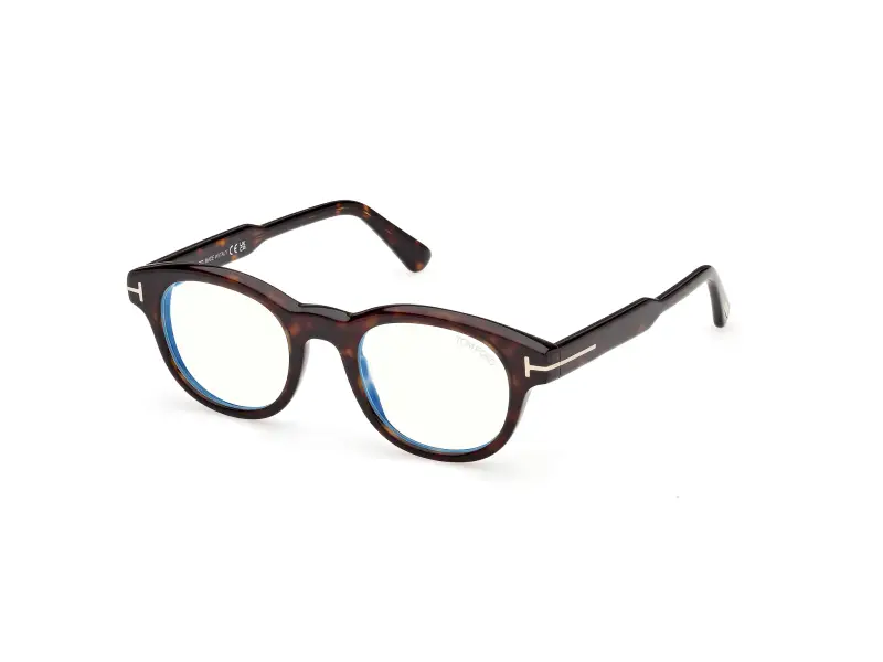 Uomo TOM FORD FT6121-B 052 Montature da vista Acetato Havana Rotonda Normale