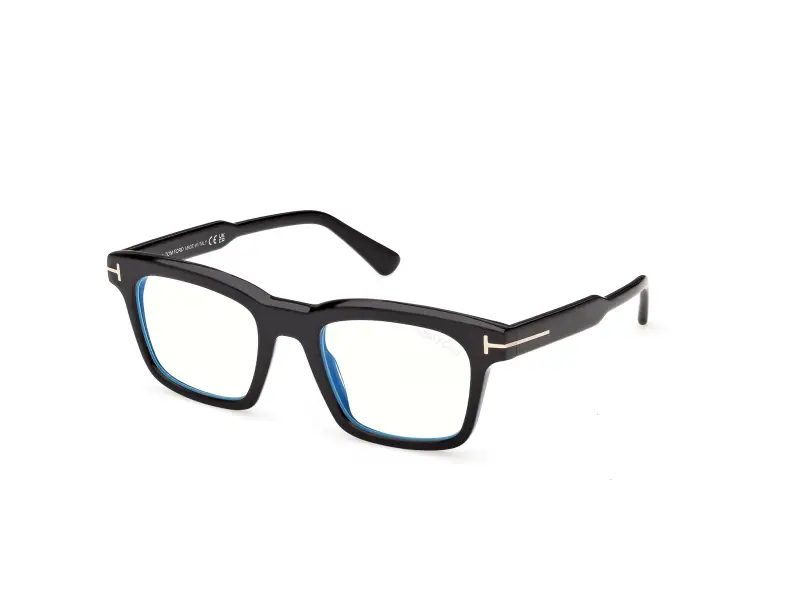 Uomo TOM FORD FT6122-B 001 Montature da vista Acetato Nero Squadrata Normale