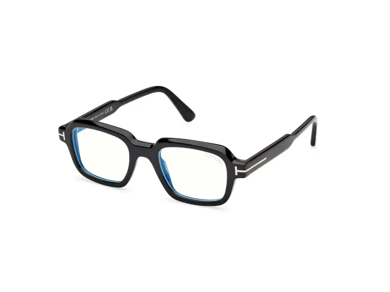 Uomo TOM FORD FT6123-B 001 Montature da vista Acetato Nero Geometrica Normale