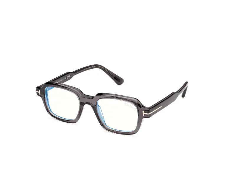 Uomo TOM FORD FT6123-B 020 Montature da vista Acetato Grigio Geometrica Normale