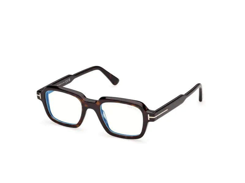 Uomo TOM FORD FT6123-B 052 Montature da vista Acetato Havana Geometrica Normale