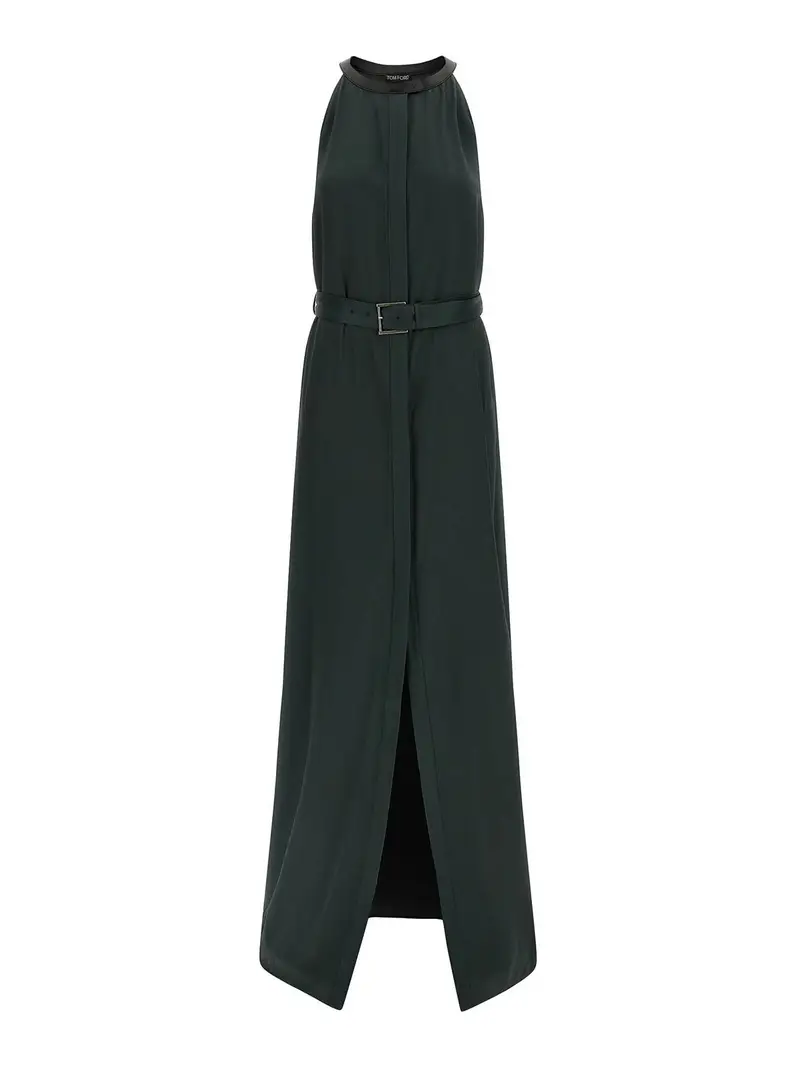 Vestito con scollo americano Verde