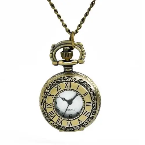 Tomedeks Orologio da Tasca a Quarzo Hollow Collana in Lega Orologio Vintage Orologi Quarzo Colore Bronzo,Orologio da
