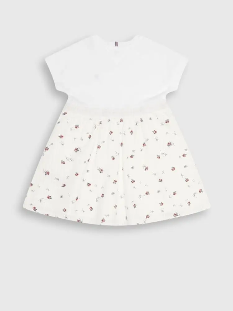 abito bianco bambina mini logo miniatura 2