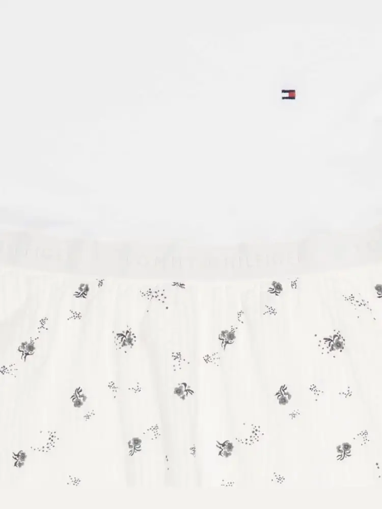 abito bianco bambina mini logo miniatura 3